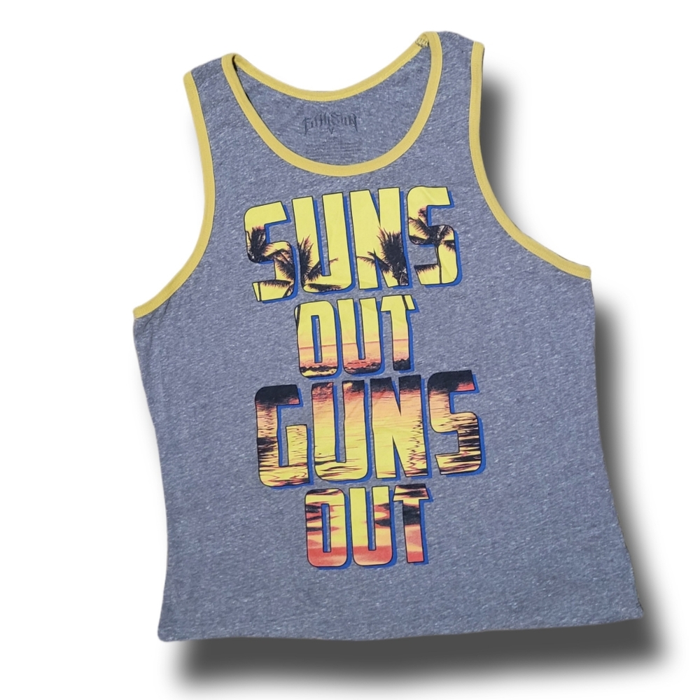 Fifth Sun Suns Out Guns Out Gym Mens Graphic Tank Top Size L EUC